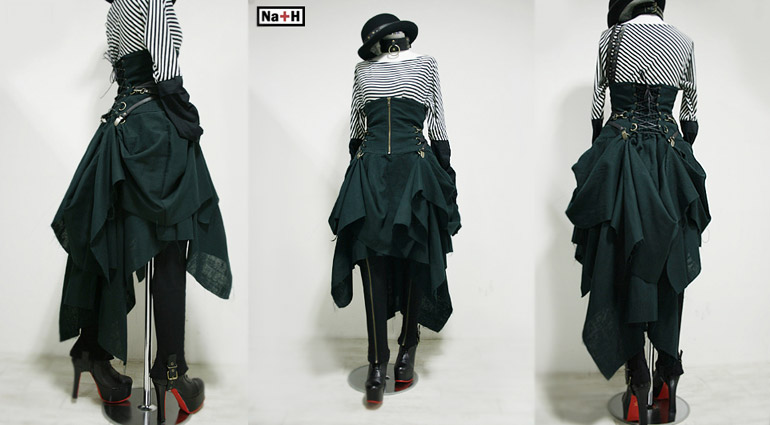 Na+Hガーゼ吊りスカート